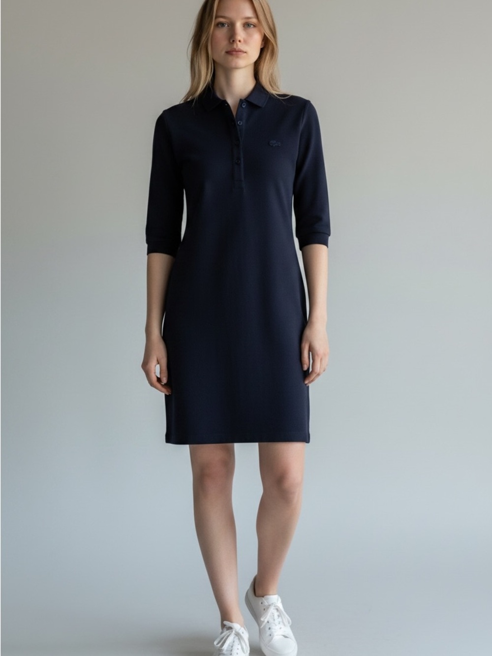 NWT Lacoste Navy Blue Stretch Polo Dress Size 0 / 32